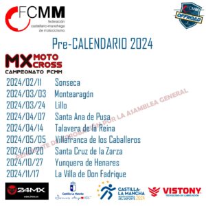 El Campeonato de Castilla La Mancha de Motocross arranca el 11 de febrero en el MX Park Sonseca