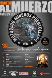 El Motoclub Mineros comienza la celebración de su “30º Aniversario” con su IX MOTOALMUERZO