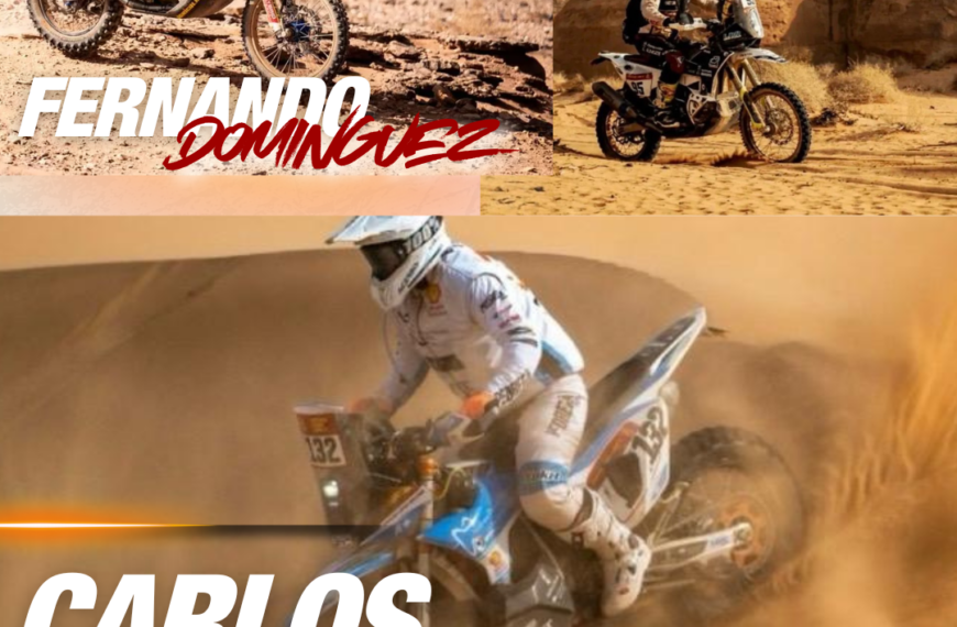 Carlos Lopez, Fernando Dominguez y Juan Carlos Torres en el Dakar 2026