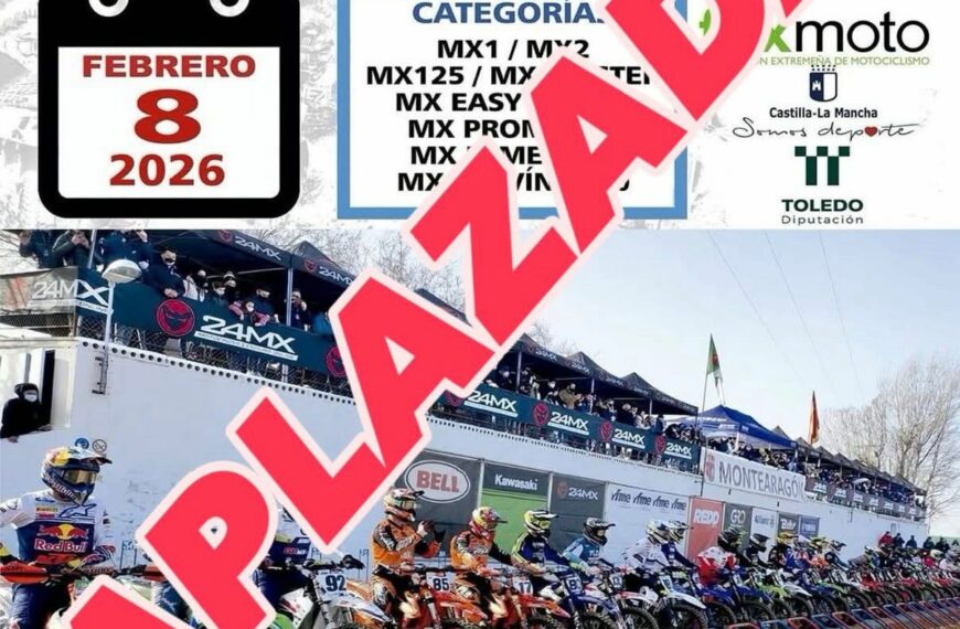 Aplazada la prueba del Campeonato de Castilla-La Mancha de Motocross en Montearagón