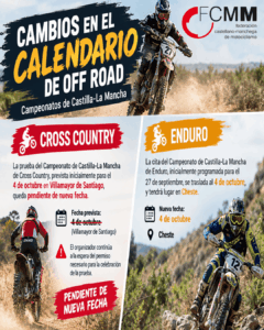 Cambios en el calendario de Enduro y XC